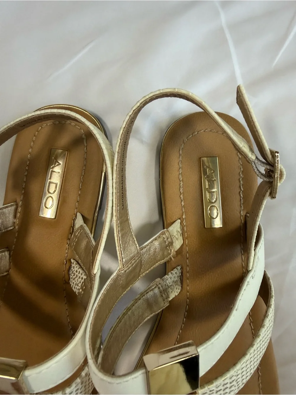 Aldo white strap